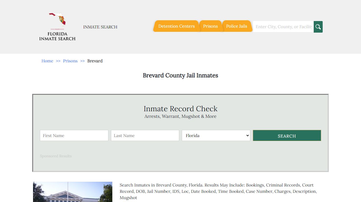 Brevard County Jail Inmates | Florida Inmate Search