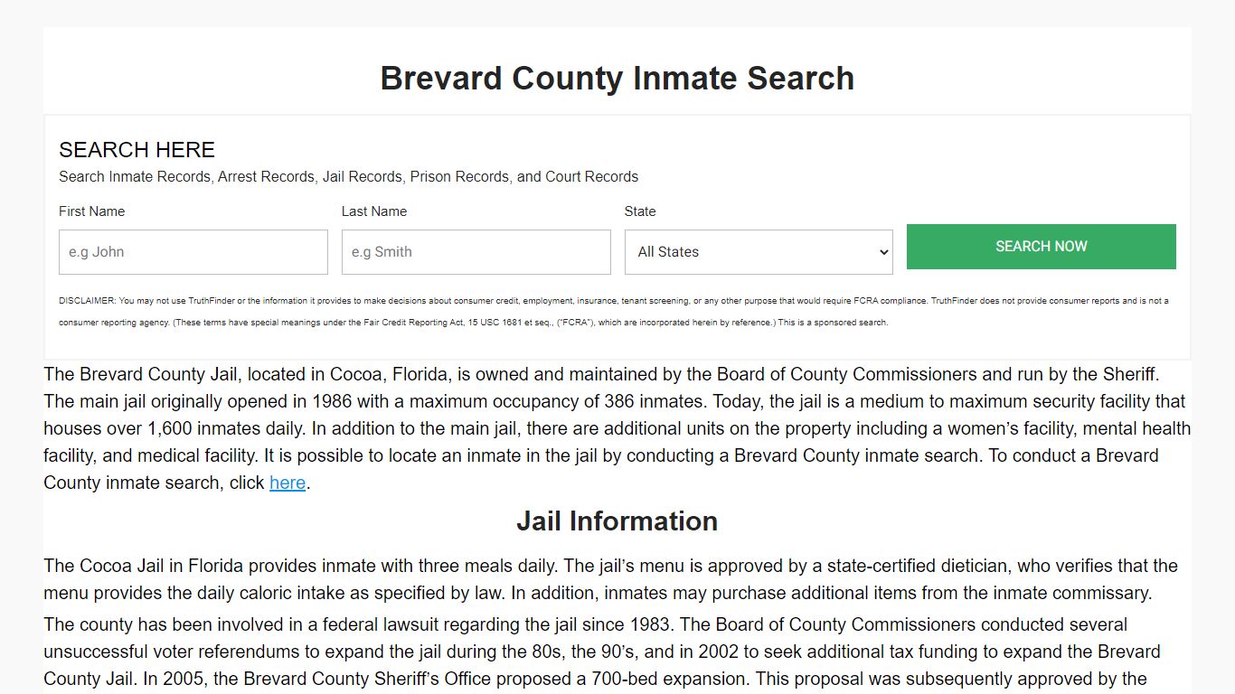 Brevard County Inmate Search